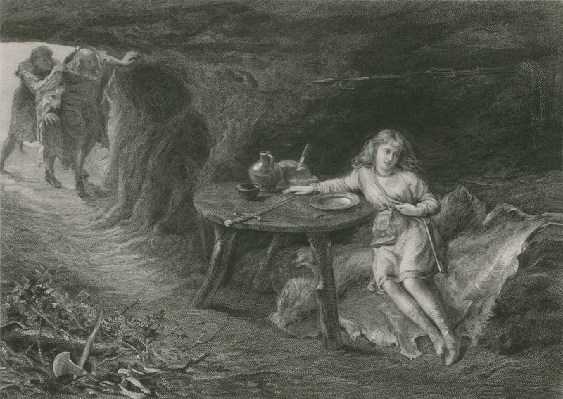 ايموجين في الكهف ، Cymbeline بواسطة مدرسة اللغة الإنجليزية