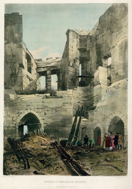 داخل برج الطوب ، برج لندن فاير ، 1841 بواسطة مدرسة اللغة الإنجليزية