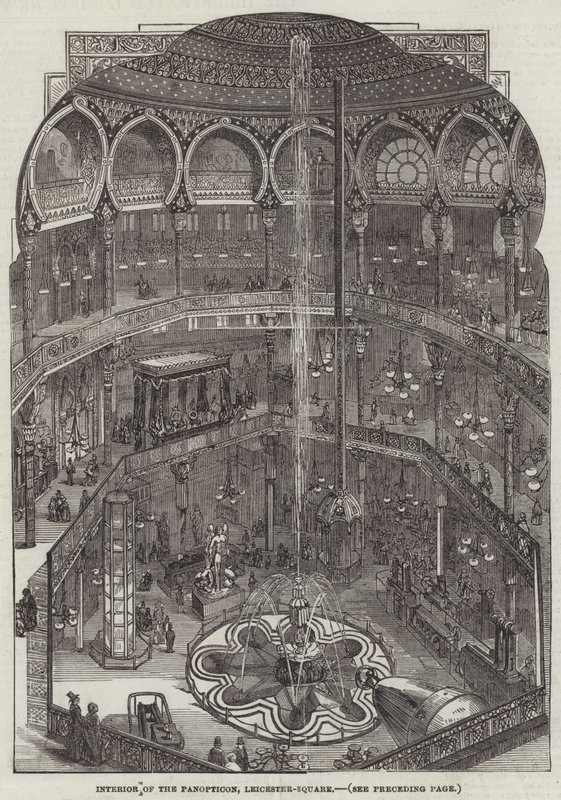 الجزء الداخلي من Panopticon ، ليستر سكوير (نقش) بواسطة مدرسة اللغة الإنجليزية