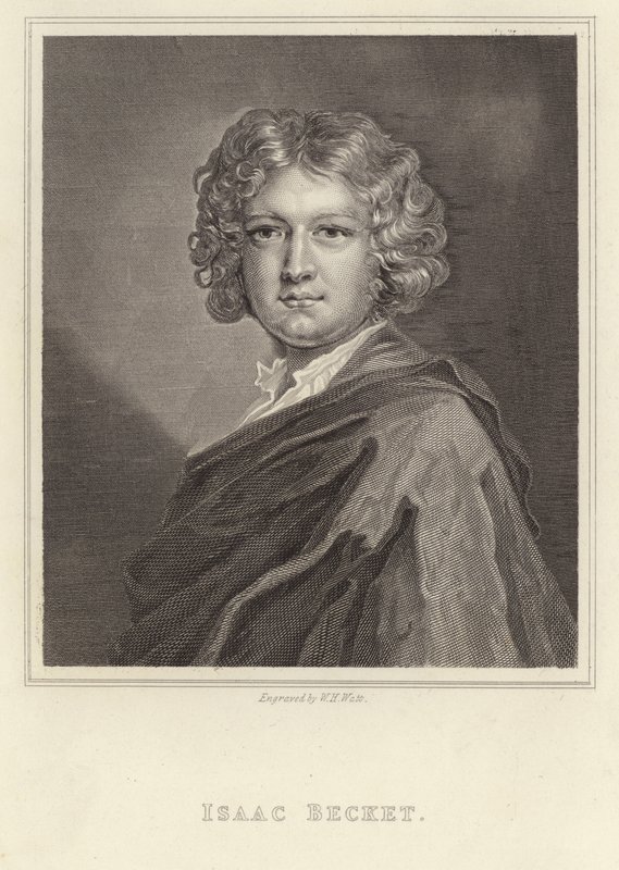 إسحاق بيكيت - نقش mezzotint الإنجليزي (1653؟ 1719) بواسطة مدرسة اللغة الإنجليزية