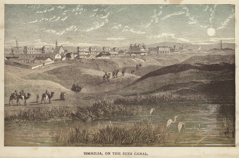Ismailia, on the Suez Canal (coloured engraving) بواسطة مدرسة اللغة الإنجليزية