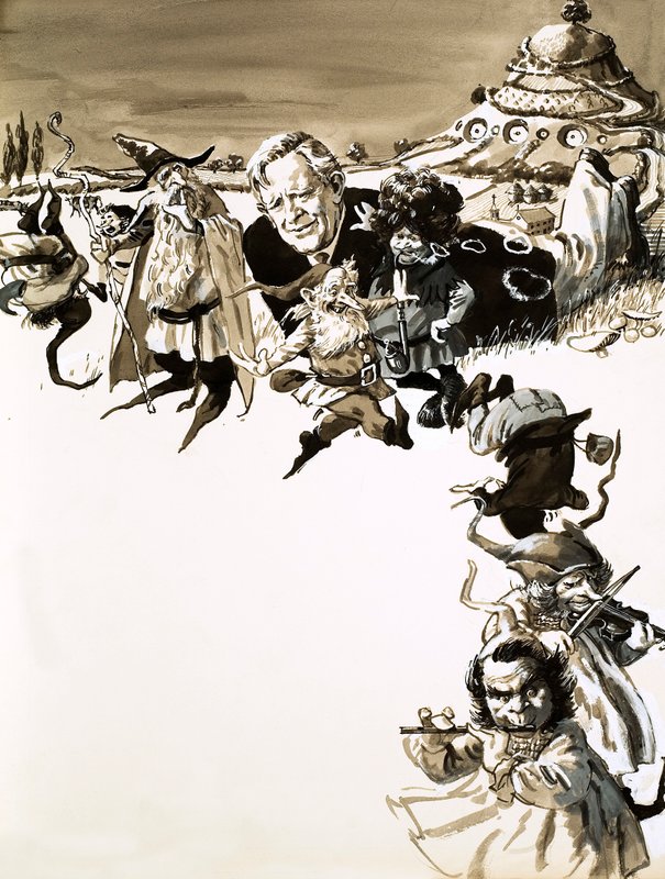 JRR Tolkien وشخصيات من Lord of the Rings بواسطة مدرسة اللغة الإنجليزية