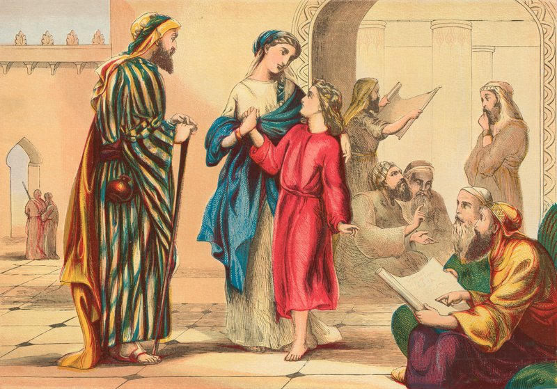 يسوع يغادر الهيكل بواسطة مدرسة اللغة الإنجليزية