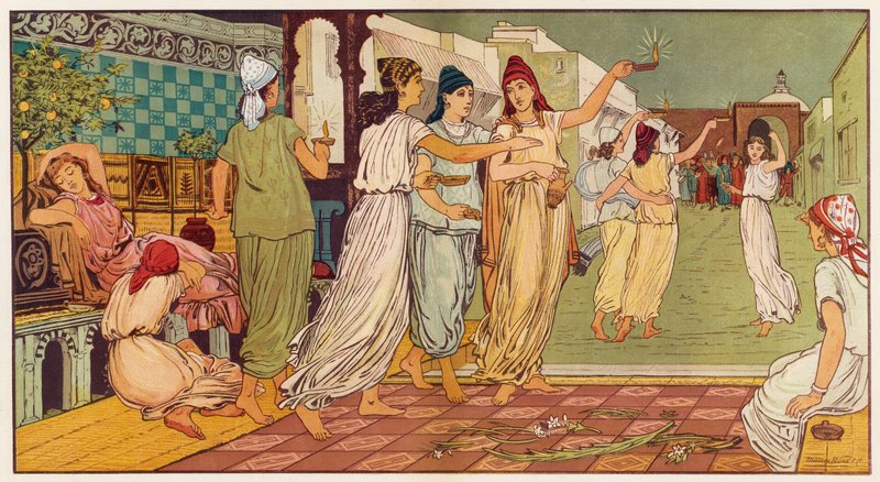 أمثال يسوع: العذارى العشر (لون ليثو) بواسطة مدرسة اللغة الإنجليزية
