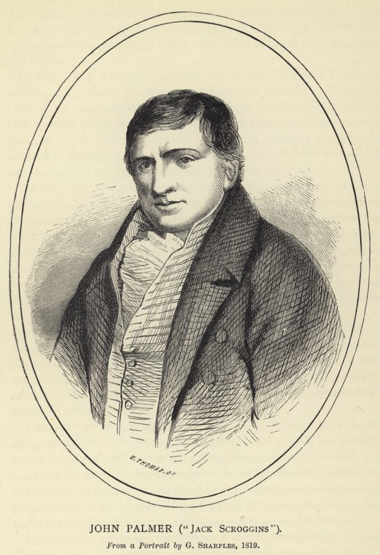 جون بالمر ، جاك سكروجنز ، من صورة كتبها G Sharples ، 1819 بواسطة مدرسة اللغة الإنجليزية