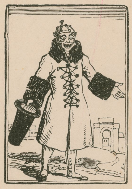 جوزيف جريمالدي مثل المهرج يغني كل العالم في باريس ، مسرح سوري ، 1814 بواسطة مدرسة اللغة الإنجليزية