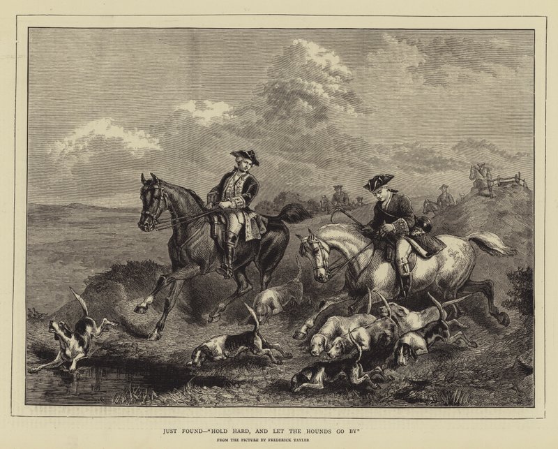 Just Found, "Hold Hard, and let the Hounds go by" (engraving) بواسطة مدرسة اللغة الإنجليزية