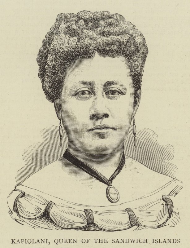 Kapiolani, Queen of the Sandwich Islands (engraving) بواسطة مدرسة اللغة الإنجليزية