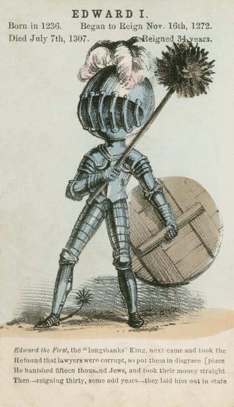 King Edward I (aquatint) بواسطة مدرسة اللغة الإنجليزية