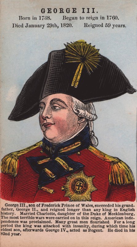 King George III (coloured engraving) بواسطة مدرسة اللغة الإنجليزية