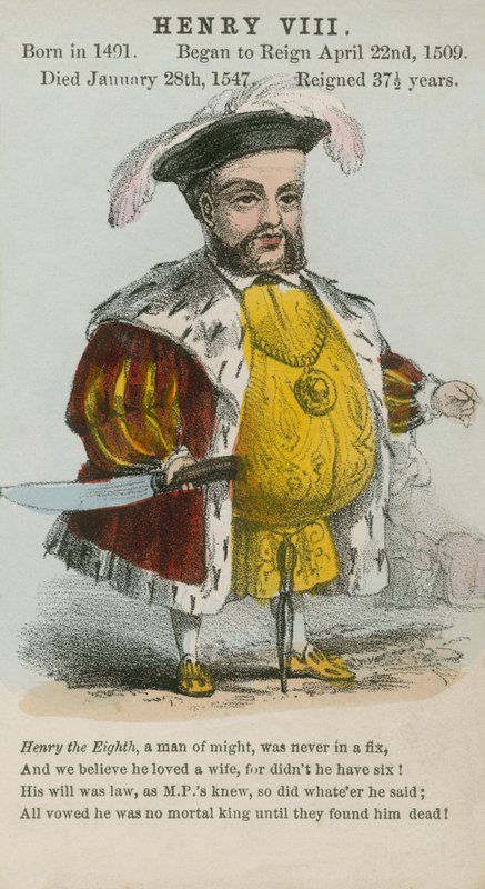 King Henry VIII (aquatint) بواسطة مدرسة اللغة الإنجليزية