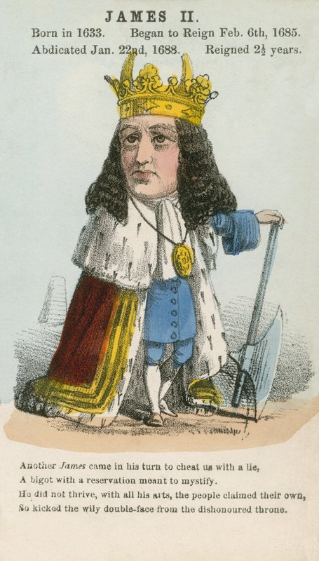 King James II (aquatint) بواسطة مدرسة اللغة الإنجليزية