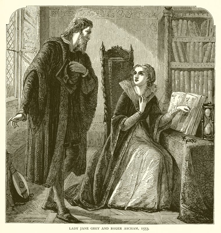 ليدي جين جراي وروجر أشام ، 1553 بواسطة مدرسة اللغة الإنجليزية