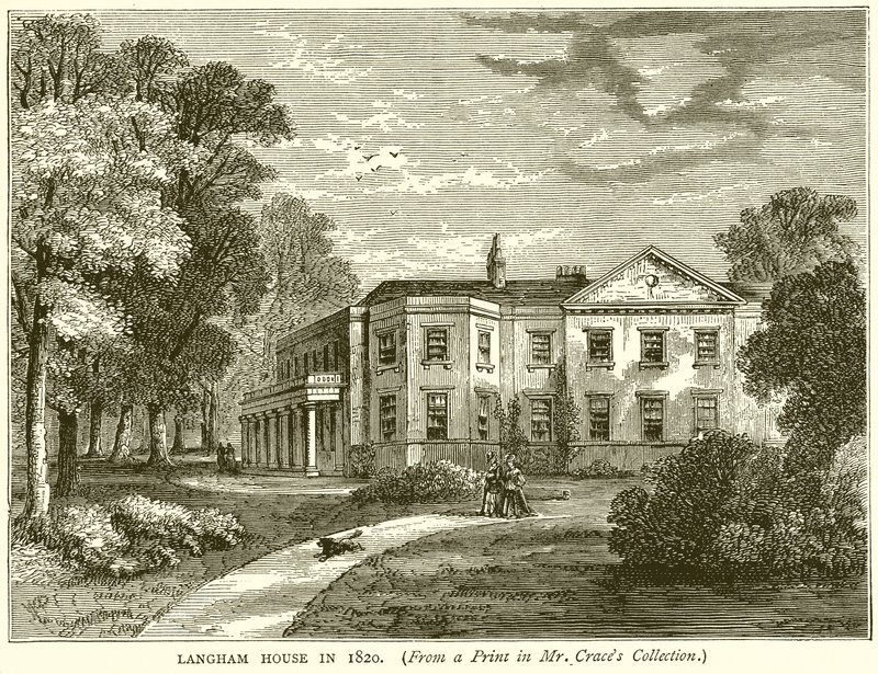 بيت لانغام عام 1820 بواسطة مدرسة اللغة الإنجليزية