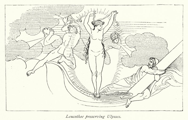 Leucothoe Preserving Ulysses (litho) بواسطة مدرسة اللغة الإنجليزية