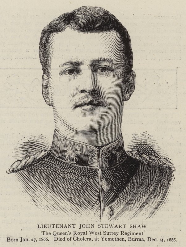 Lieutenant John Stewart Shaw (engraving) بواسطة مدرسة اللغة الإنجليزية