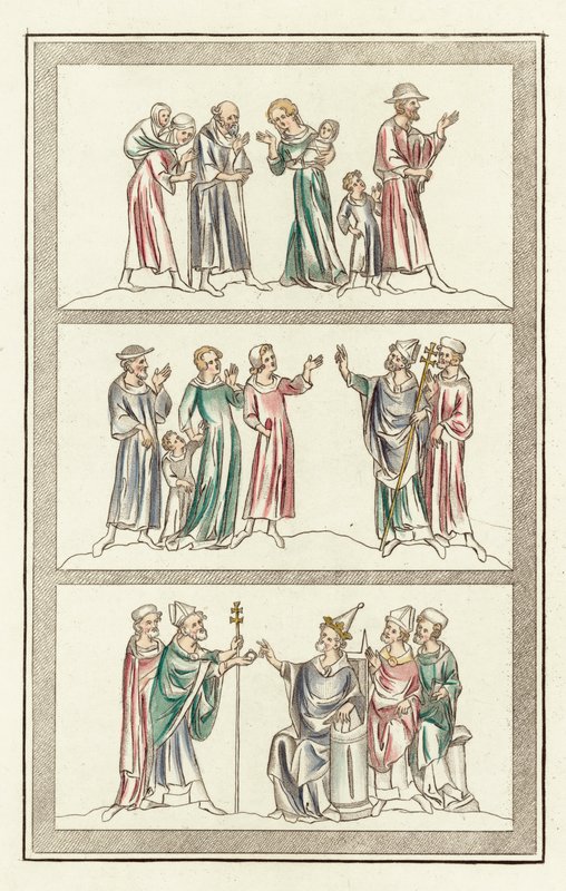Life of Thomas Becket (coloured engraving) بواسطة مدرسة اللغة الإنجليزية