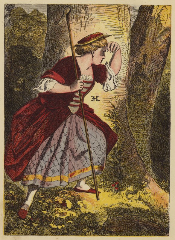 Little Bo-Peep (coloured engraving) بواسطة مدرسة اللغة الإنجليزية