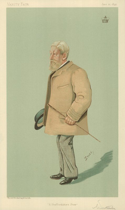 اللورد آرثر روتسلي ، A Staffordshire Peer ، 20 June 1895 ، Vanity Fair cartoon بواسطة مدرسة اللغة الإنجليزية