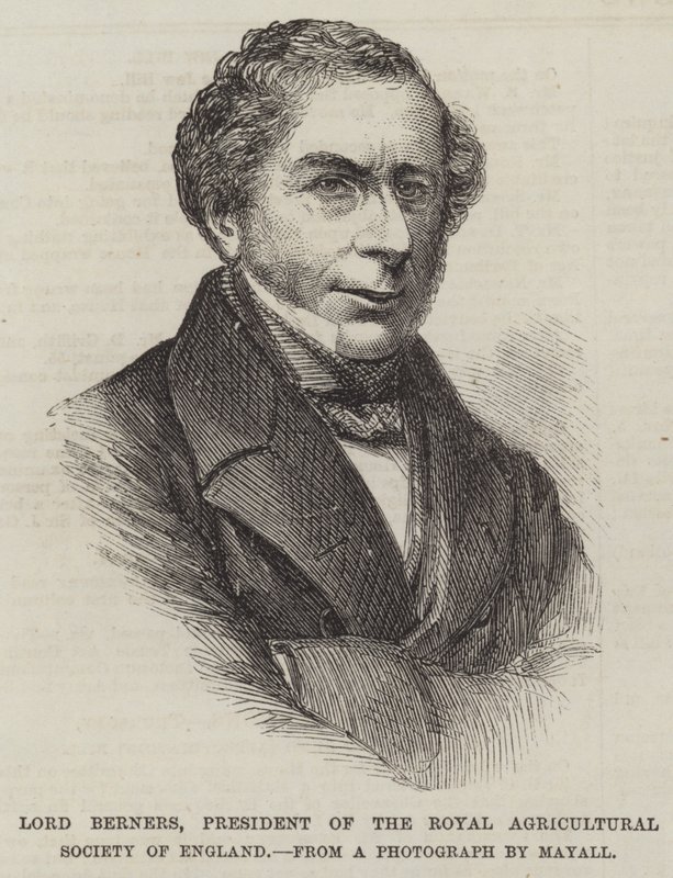 Lord Berners, President of the Royal Agricultural Society of England (engraving) بواسطة مدرسة اللغة الإنجليزية