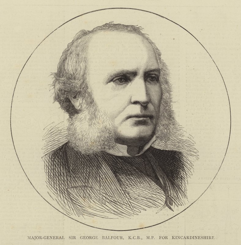 Major-General Sir George Balfour, KCB, MP for Kincardineshire (engraving) بواسطة مدرسة اللغة الإنجليزية