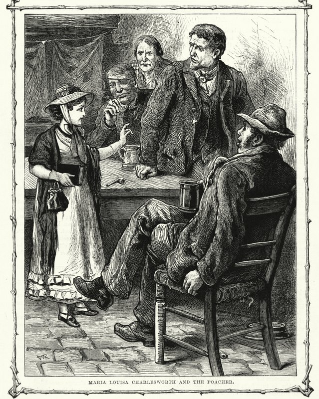 Maria Louisa Charlesworth and the Poacher (engraving) بواسطة مدرسة اللغة الإنجليزية