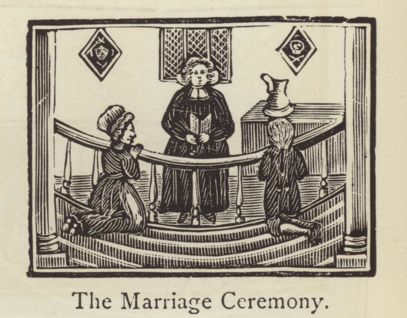 Marriage ceremony (engraving) بواسطة مدرسة اللغة الإنجليزية