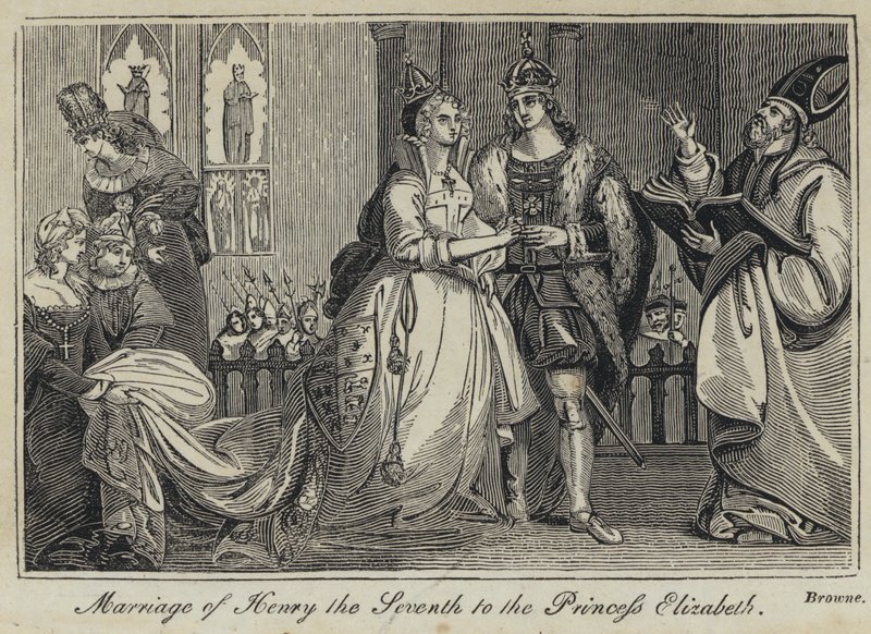 Marriage of Henry the Seventh to the Princess Elizabeth (engraving) بواسطة مدرسة اللغة الإنجليزية