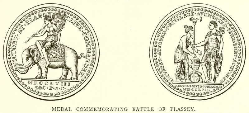 ميدالية ذكرى معركة Plassey بواسطة مدرسة اللغة الإنجليزية