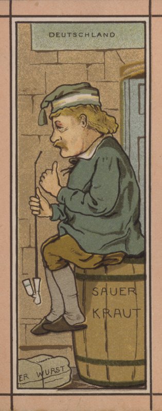 Menu illustration: Germany (colour litho) بواسطة مدرسة اللغة الإنجليزية