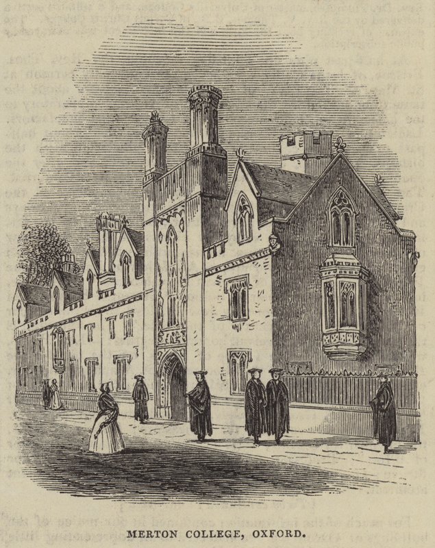 Merton College, Oxford (engraving) بواسطة مدرسة اللغة الإنجليزية