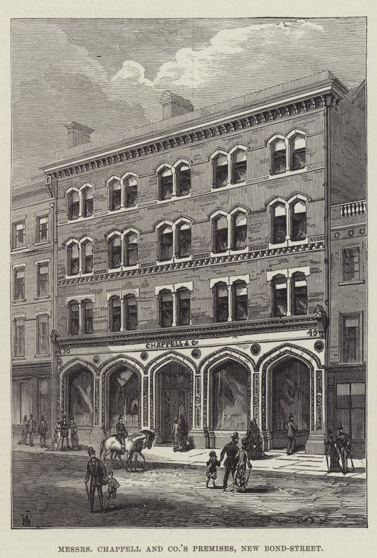 مقر شركة Messers Chappell and Company ، New Bond-Street (نقش) بواسطة مدرسة اللغة الإنجليزية