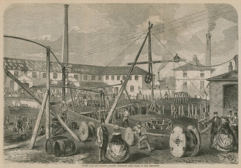السادة Glass and Elliotts Atlantic Telegraph Cable Works at East Greenwich بواسطة مدرسة اللغة الإنجليزية