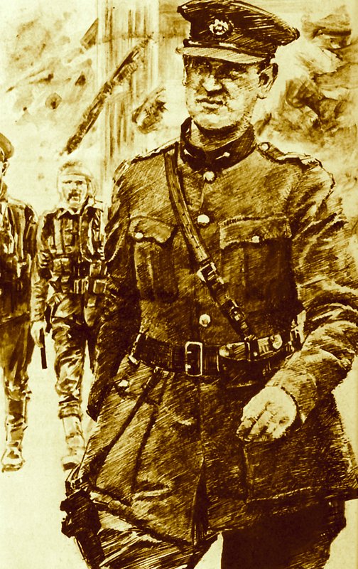 مايكل كولينز ، زعيم المتمردين في انتفاضة عيد الفصح في أيرلندا ، 1916 بواسطة مدرسة اللغة الإنجليزية