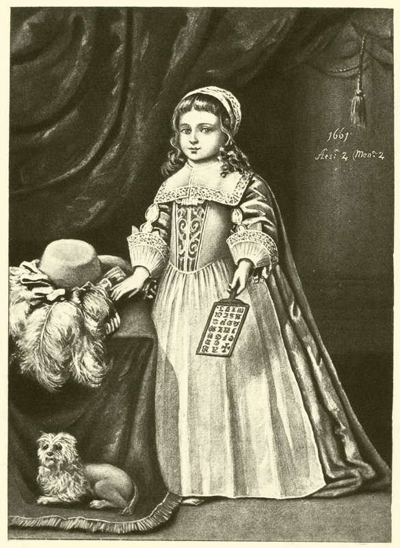 Miss Campion, holding a Horn Book (engraving) بواسطة مدرسة اللغة الإنجليزية