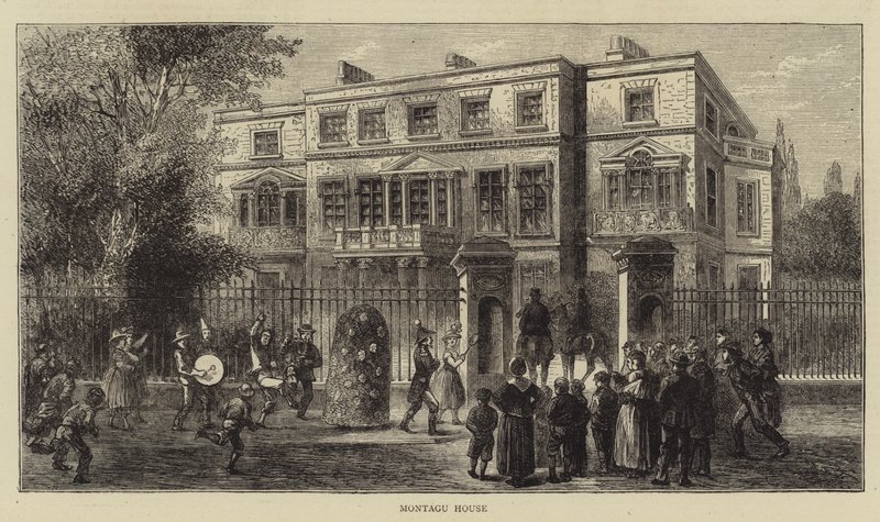 Montagu House (engraving) بواسطة مدرسة اللغة الإنجليزية