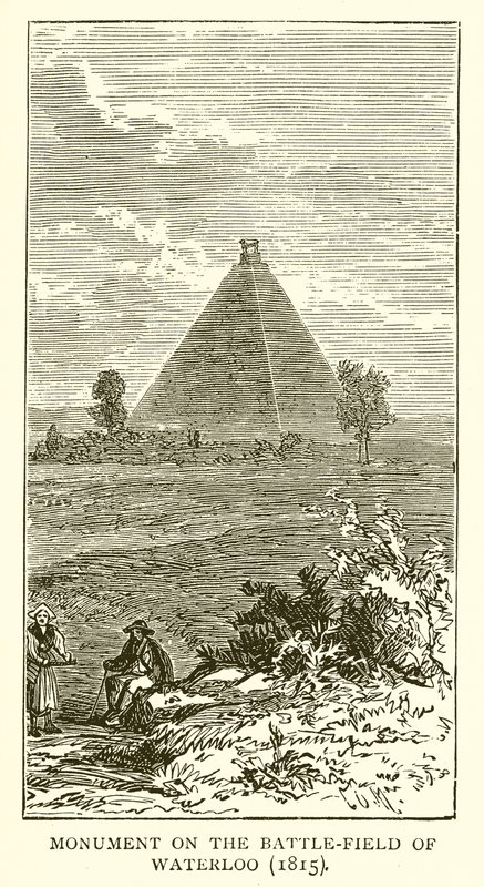 نصب تذكاري في ساحة المعركة في واترلو (1815) بواسطة مدرسة اللغة الإنجليزية