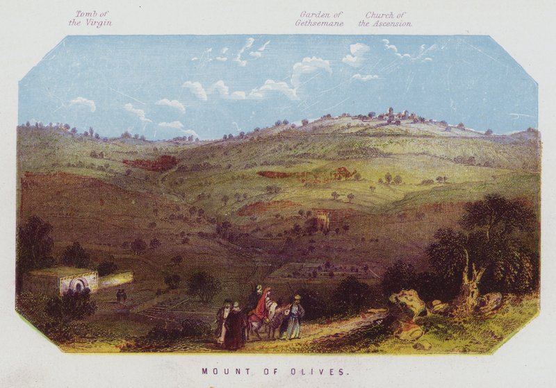 Mount of Olives (colour litho) بواسطة مدرسة اللغة الإنجليزية