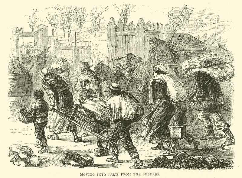 الانتقال إلى باريس من الضواحي ، ديسمبر 1870 بواسطة مدرسة اللغة الإنجليزية