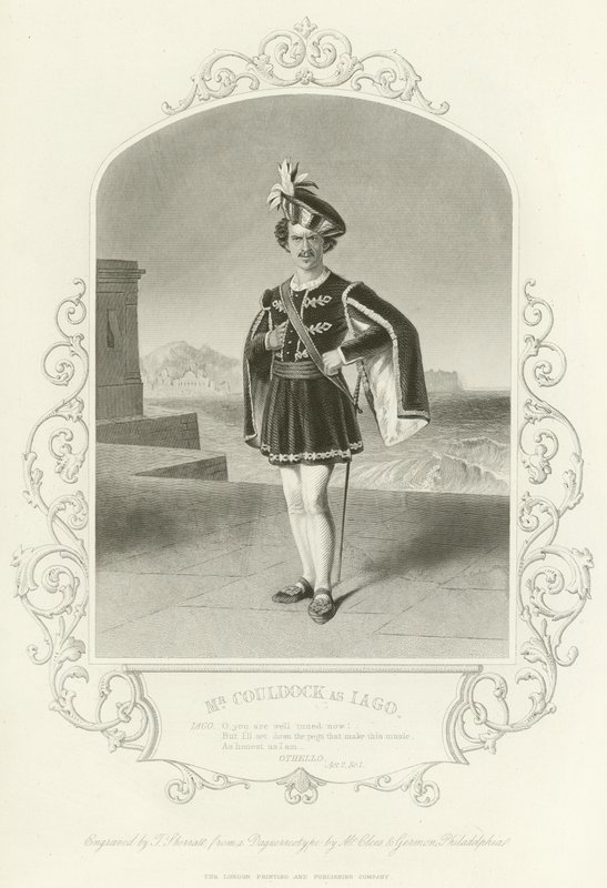 السيد كانوبوك مثل Iago ، عطيل ، القانون الثاني ، المشهد الأول بواسطة مدرسة اللغة الإنجليزية