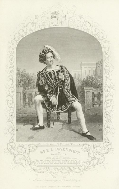 السيد EL Davenport مثل Benedick ، الكثير من اللغط حول لا شيء ، الفصل الثاني ، المشهد الثالث بواسطة مدرسة اللغة الإنجليزية