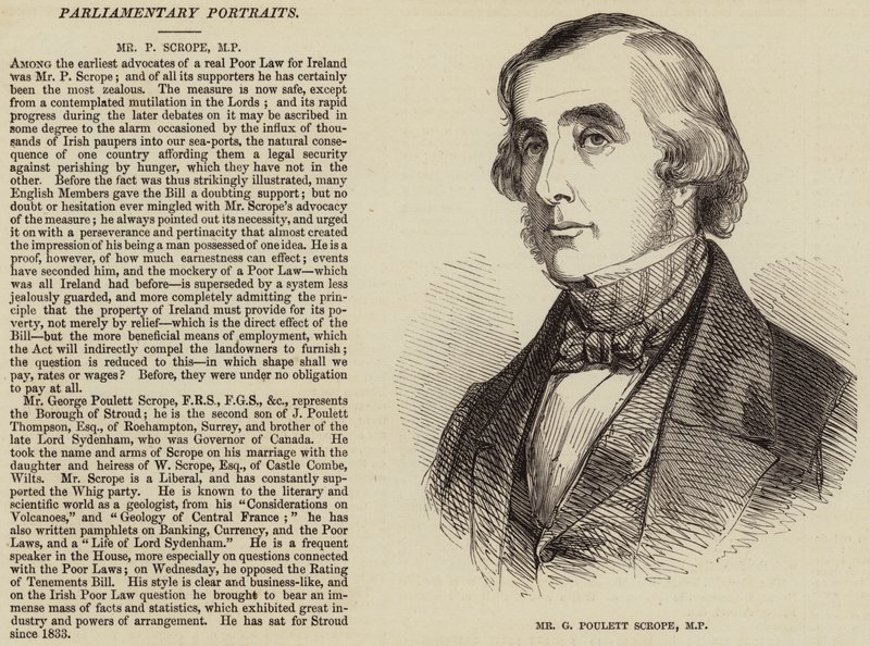 Mr G Poulett Scrope, MP (engraving) بواسطة مدرسة اللغة الإنجليزية
