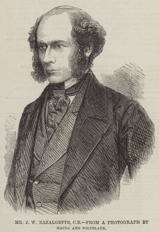 السيد JW Bazalgette ، CE (نقش) بواسطة مدرسة اللغة الإنجليزية