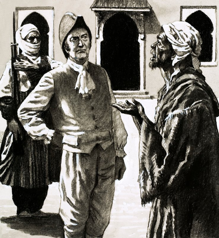 واجه السيد جوزيف دوبوا مخلوقًا متهالكًا (جواش على ورق) بواسطة مدرسة اللغة الإنجليزية