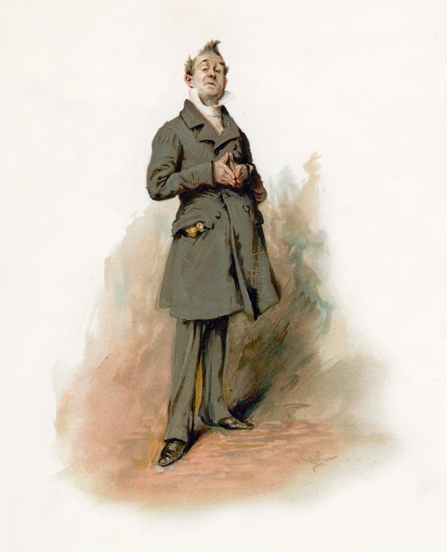السيد Pecksniff من مارتن Chuzzlewit. &39;أنا لست غاضبا. انا متألم.&39; بواسطة مدرسة اللغة الإنجليزية