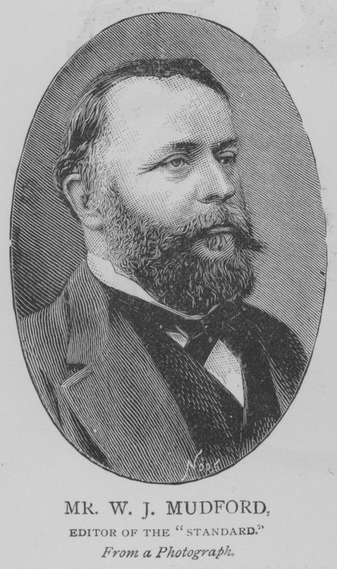 السيد WJ Mudford ، محرر "Standard" (النقش) بواسطة مدرسة اللغة الإنجليزية