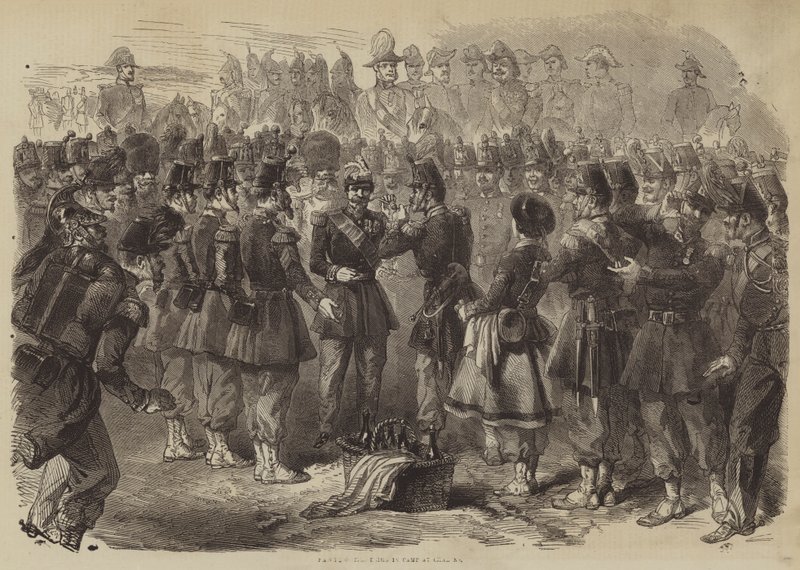 Napoleon the Third in Camp at Chalons (engraving) بواسطة مدرسة اللغة الإنجليزية