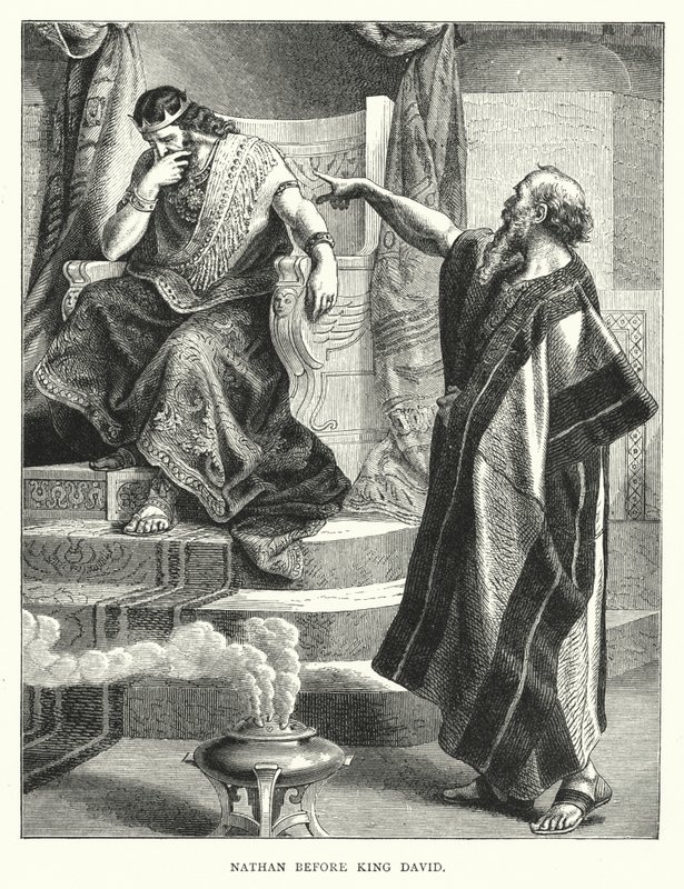 Nathan before King David (engraving) بواسطة مدرسة اللغة الإنجليزية