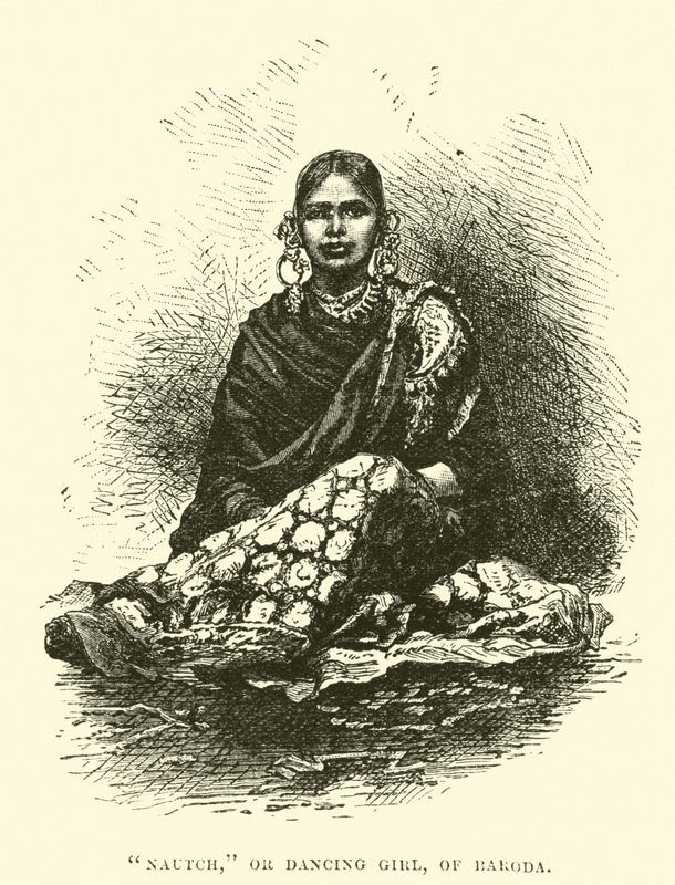 Nautch ، أو الفتاة الراقصة ، من بارودا بواسطة مدرسة اللغة الإنجليزية