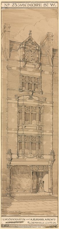 No 23 Wigmore Street ، لندن (حبر على ورق) بواسطة مدرسة اللغة الإنجليزية